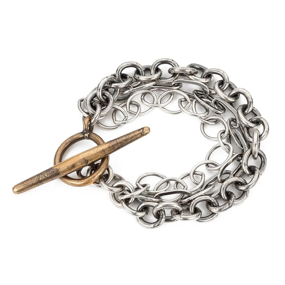 Sterling Silver Umbraculum Toggle Bracelet