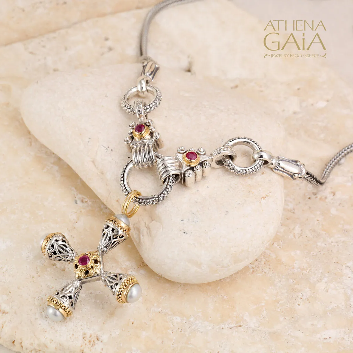 Stone Arrow Charm Link Pendant Chain (In Stock)