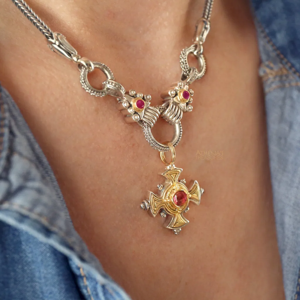 Stone Arrow Charm Link Pendant Chain (In Stock)