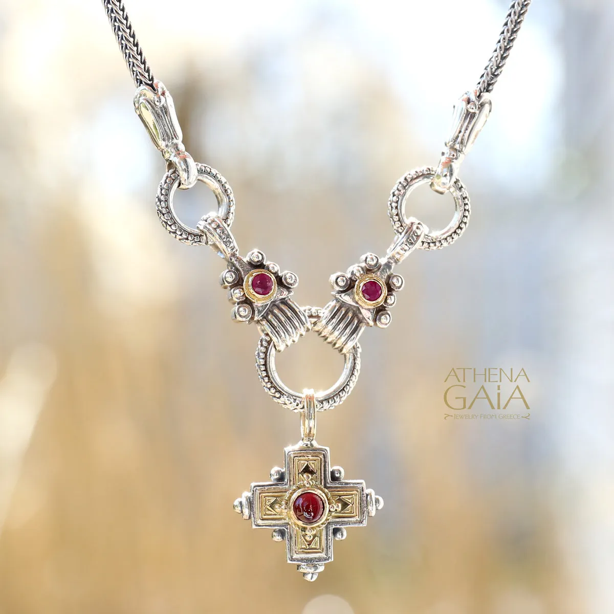 Stone Arrow Charm Link Pendant Chain