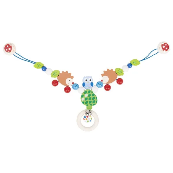 Stroller Chain Hedgehog and Owl with clips - Wooden Toys by Heimess
