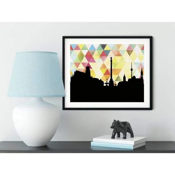 Stuttgart, Germany geometric skyline