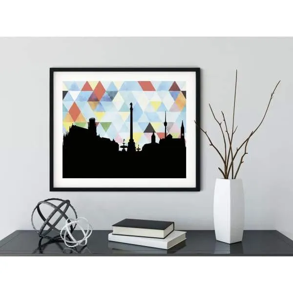 Stuttgart, Germany geometric skyline