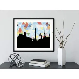 Stuttgart, Germany geometric skyline