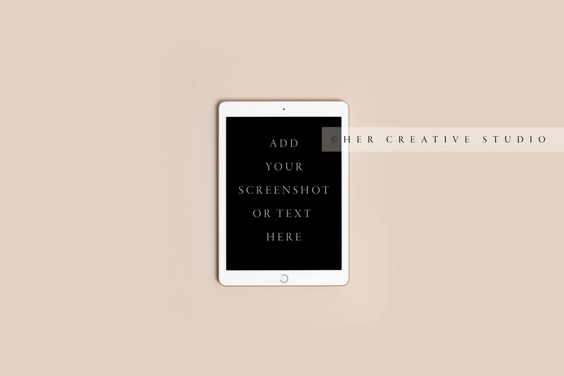 Tablet on Nude Background