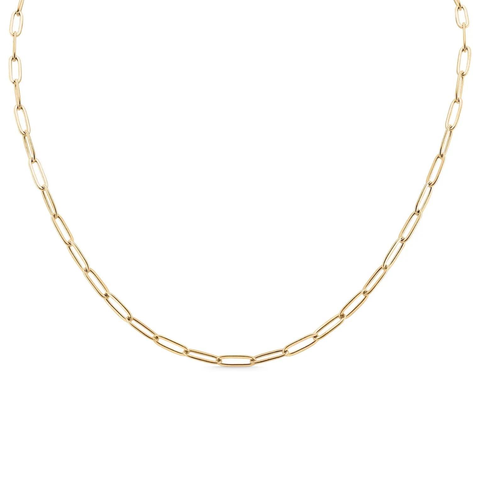 Taylor 18K Gold PVD and Stainless Steel PVD Paperclip Chain Necklace
