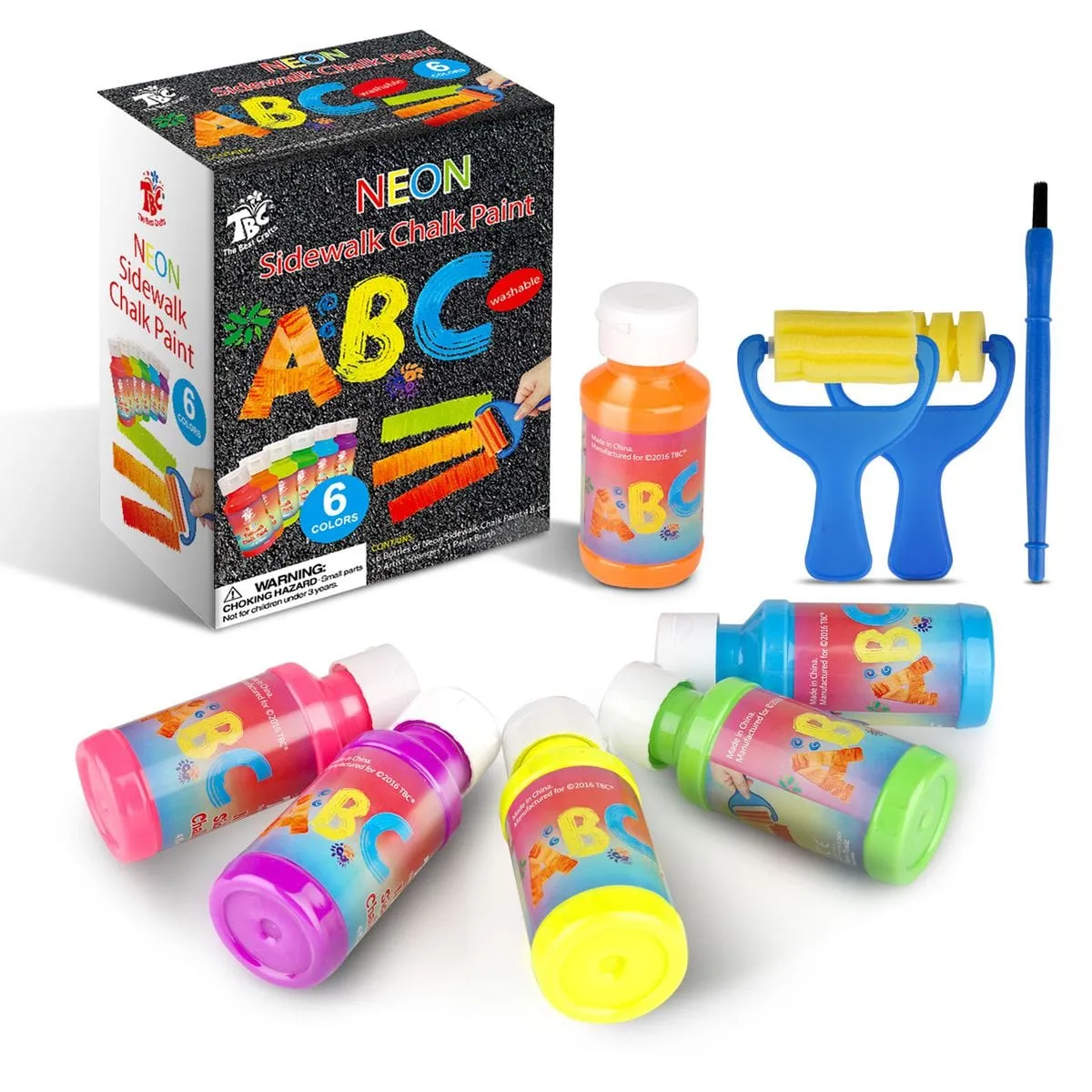 TBC The Best Craft - Neon color Sidewalk Chalk Paint Kit