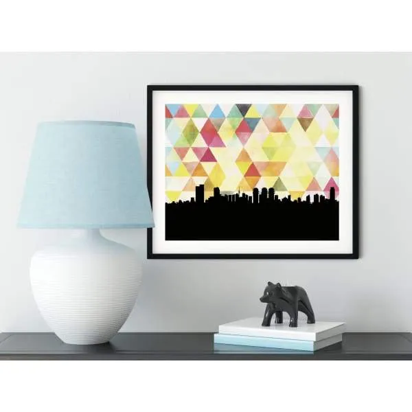 Tel Aviv, Israel geometric skyline