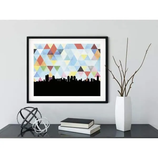Tel Aviv, Israel geometric skyline