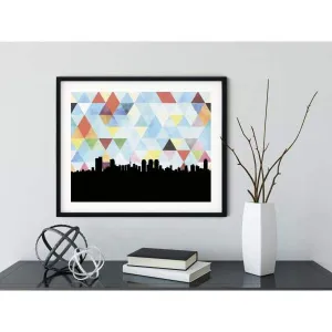 Tel Aviv, Israel geometric skyline