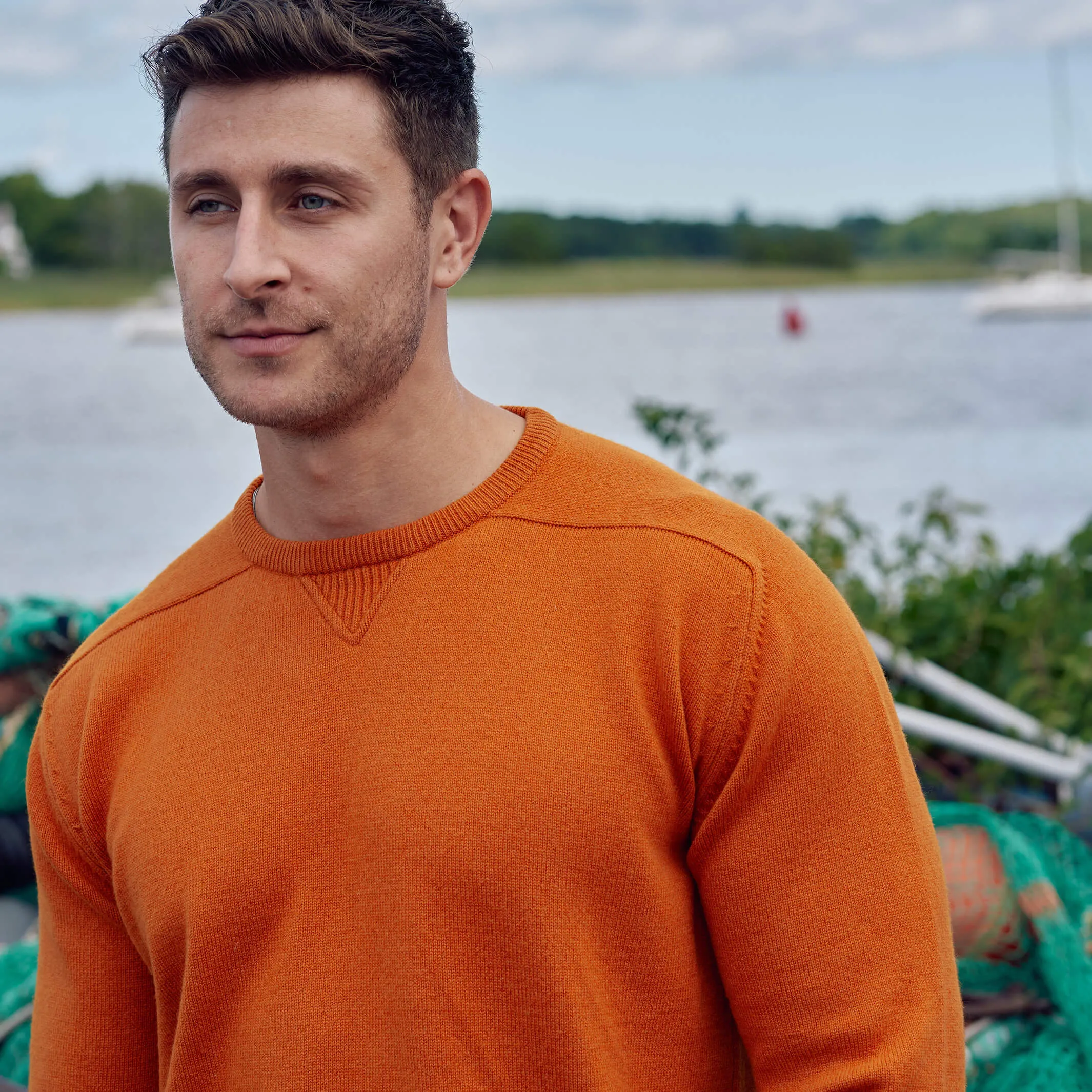 The Loden 4-Ply Cashmere Sport Crewneck Sweater