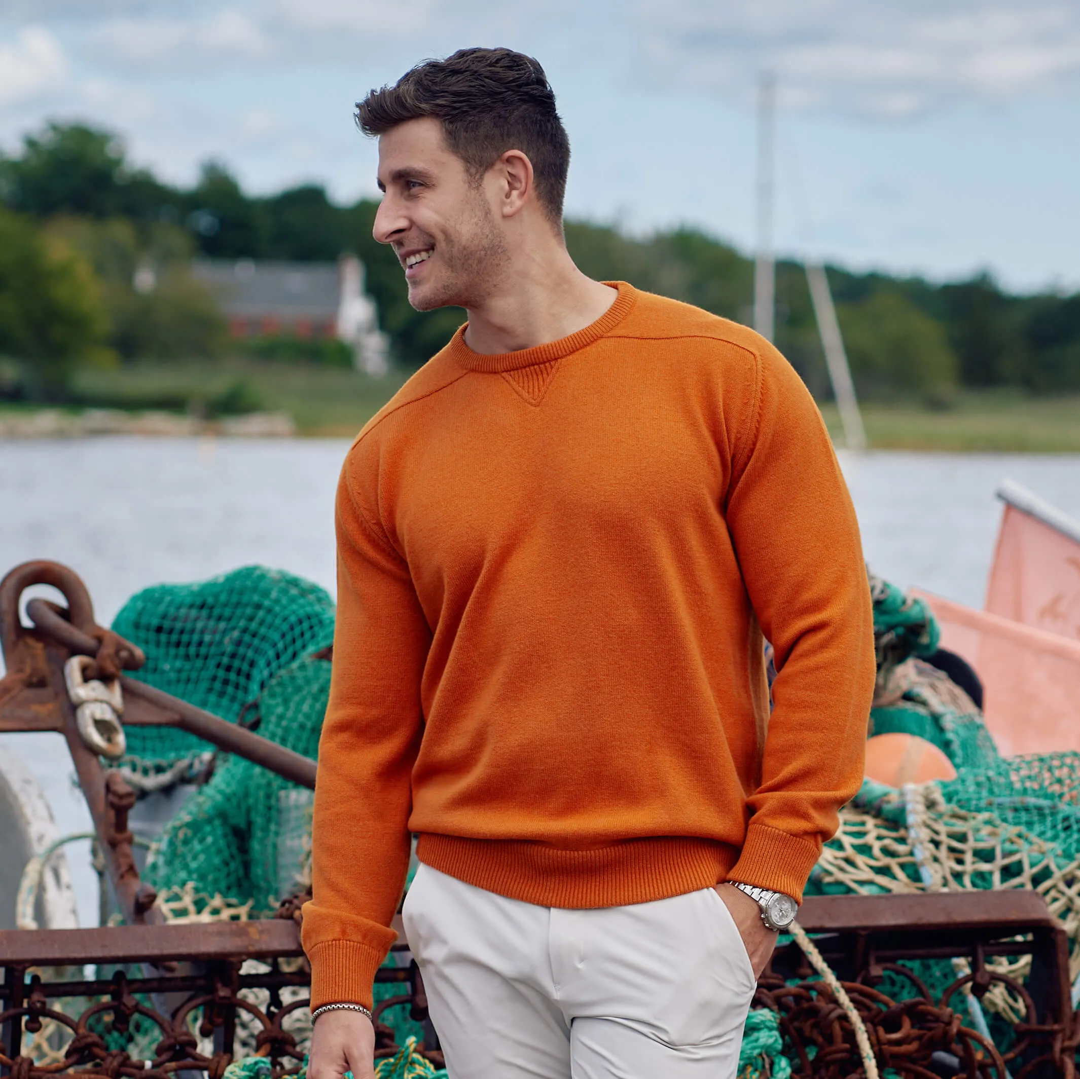 The Loden 4-Ply Cashmere Sport Crewneck Sweater