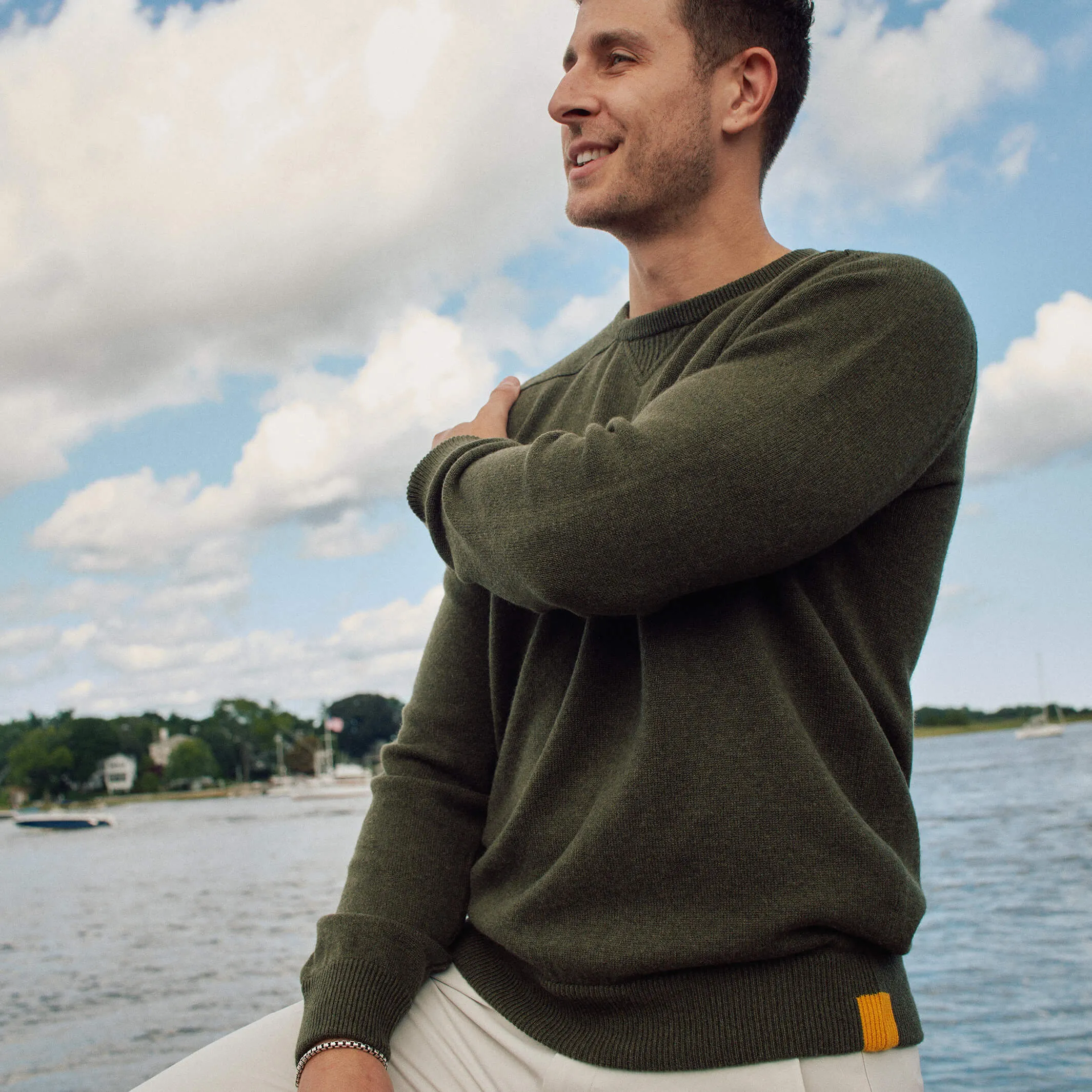 The Loden 4-Ply Cashmere Sport Crewneck Sweater