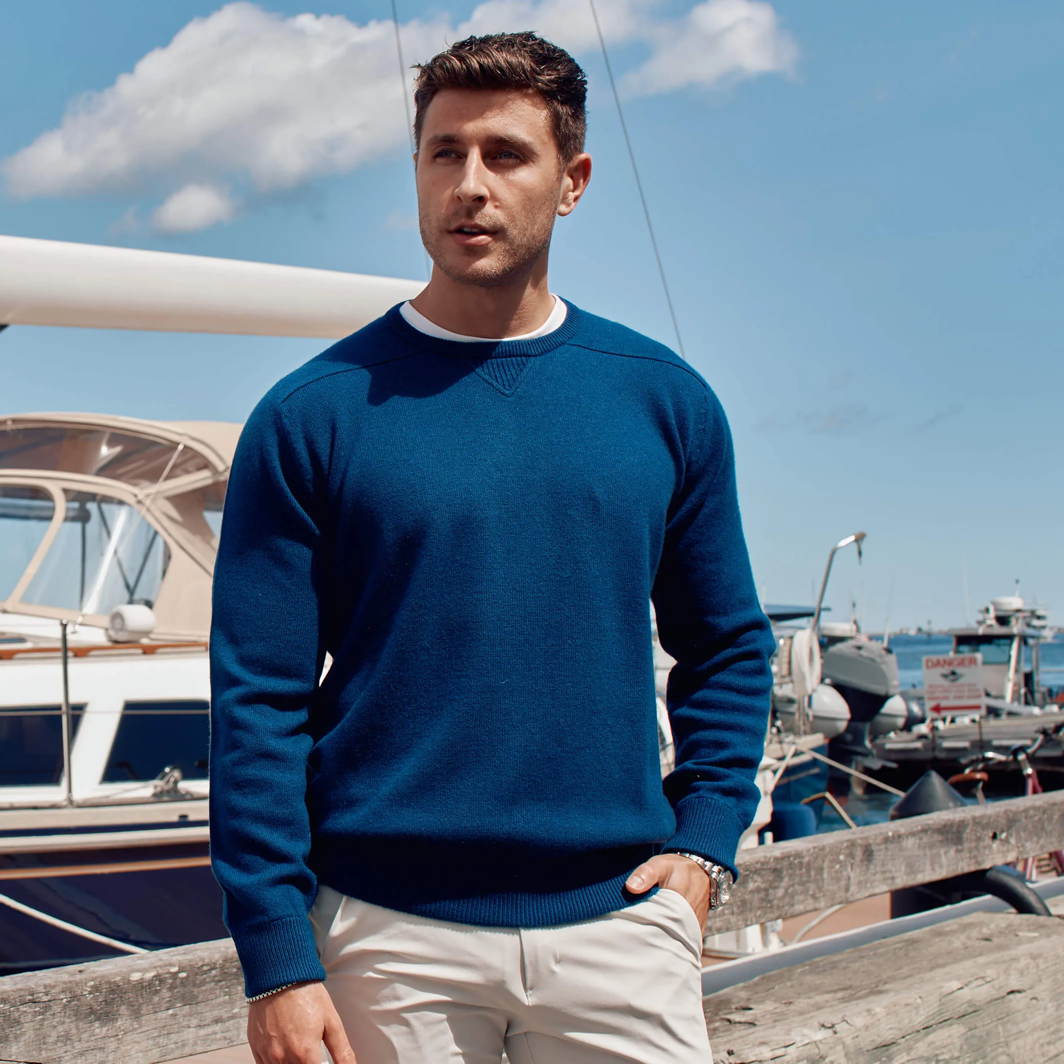 The Loden 4-Ply Cashmere Sport Crewneck Sweater