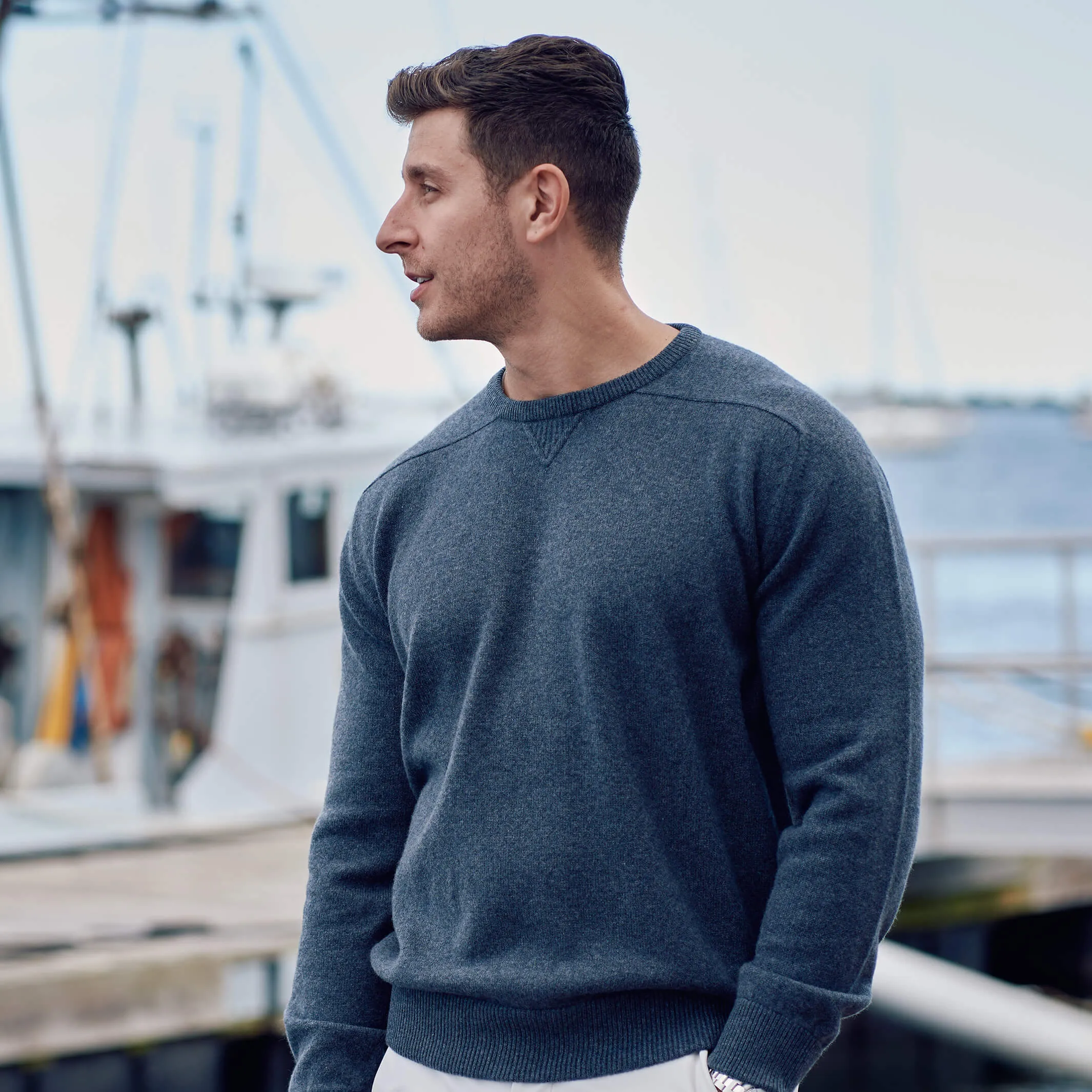 The Loden 4-Ply Cashmere Sport Crewneck Sweater