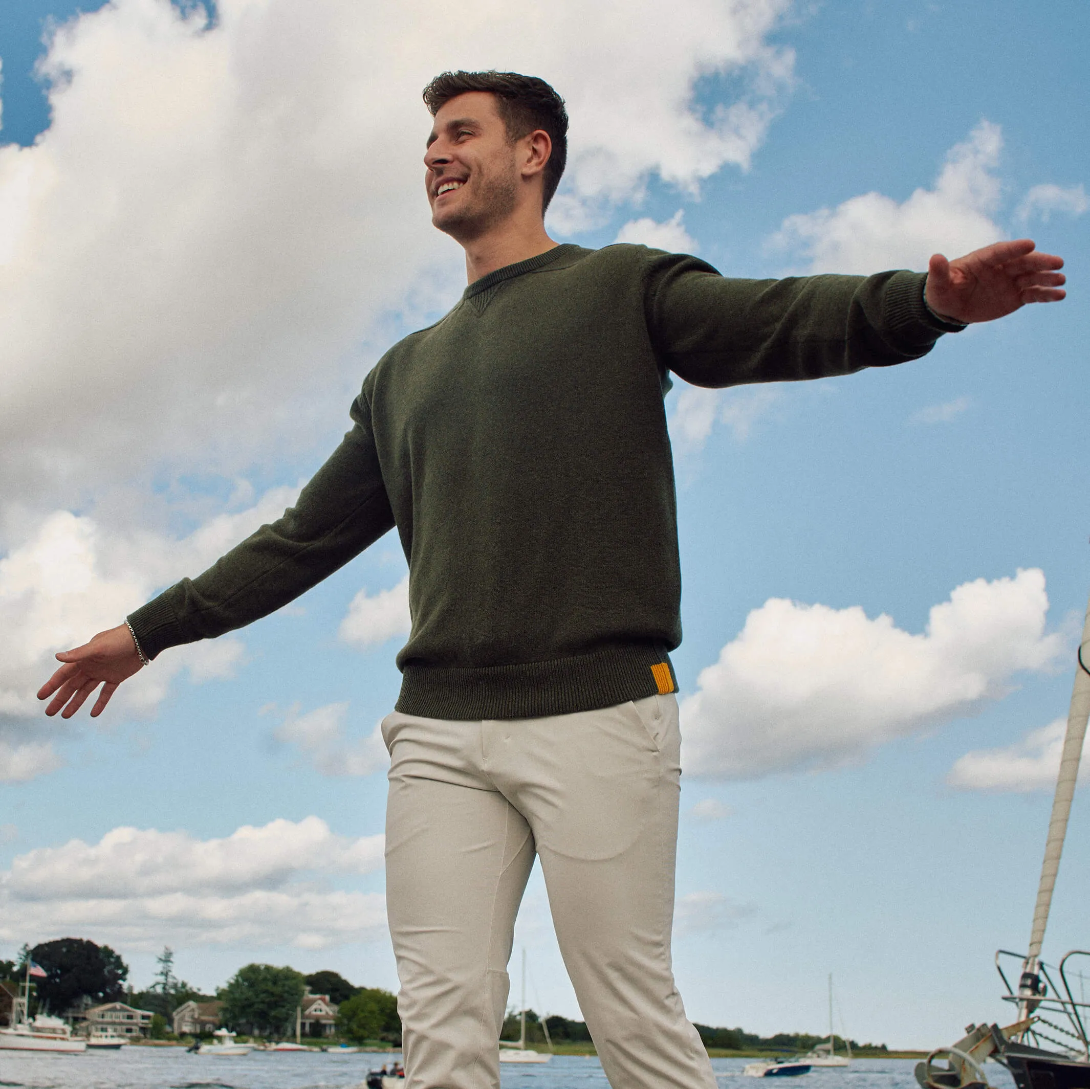 The Loden 4-Ply Cashmere Sport Crewneck Sweater
