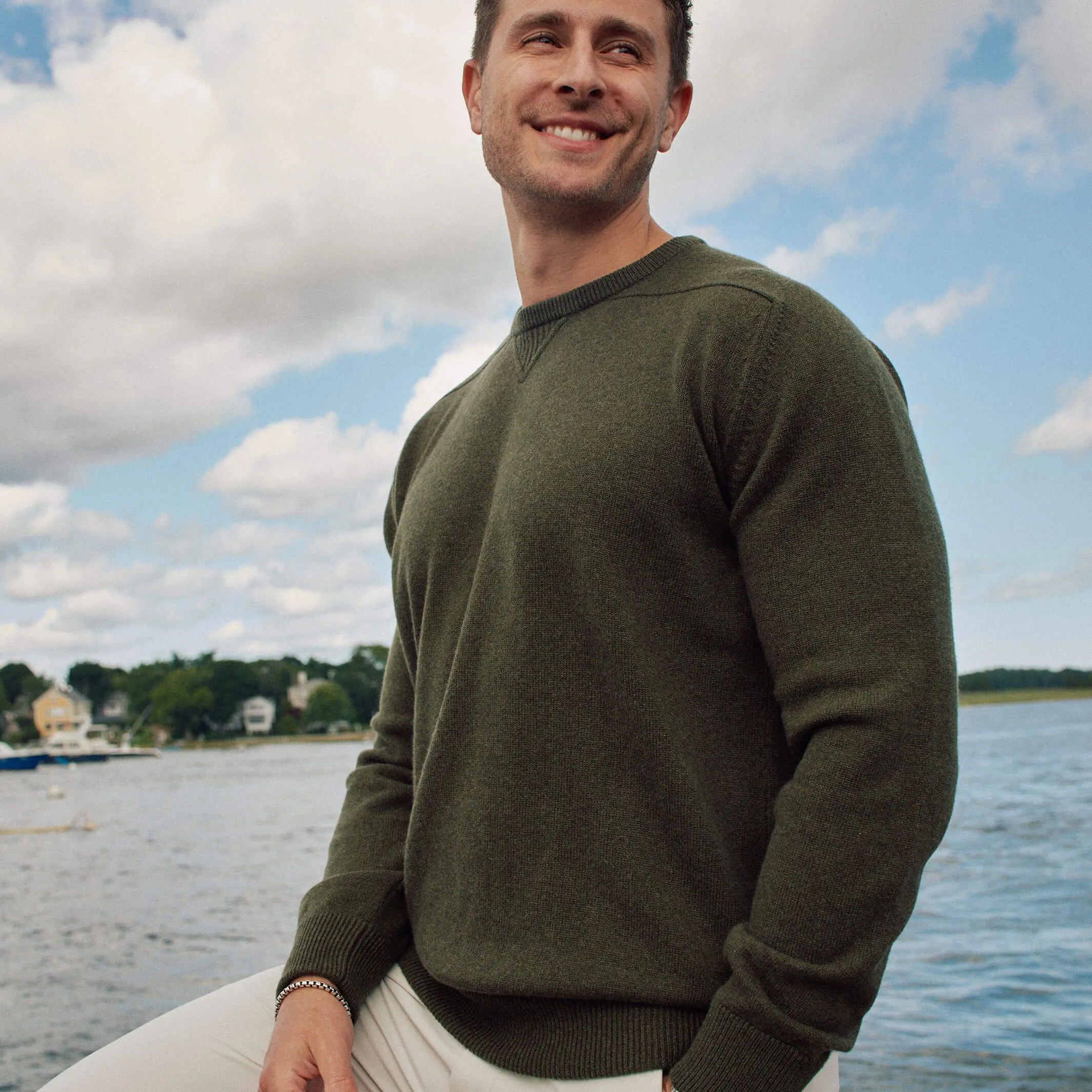 The Loden 4-Ply Cashmere Sport Crewneck Sweater