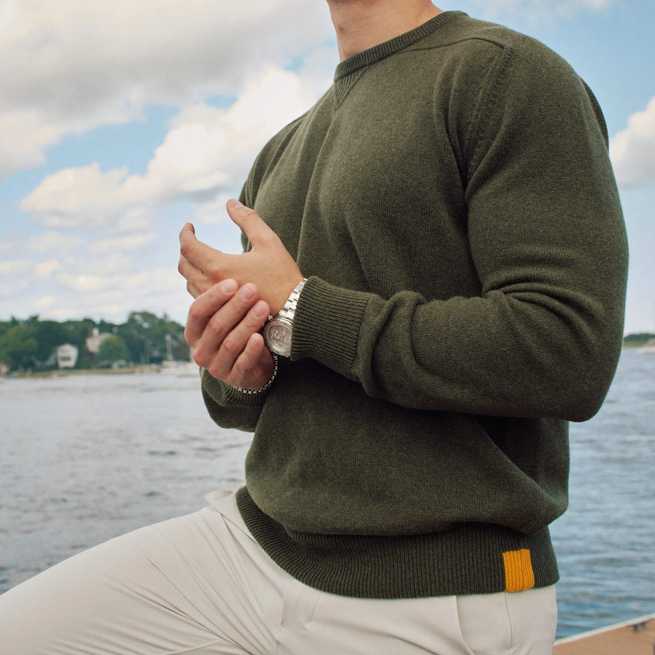 The Loden 4-Ply Cashmere Sport Crewneck Sweater