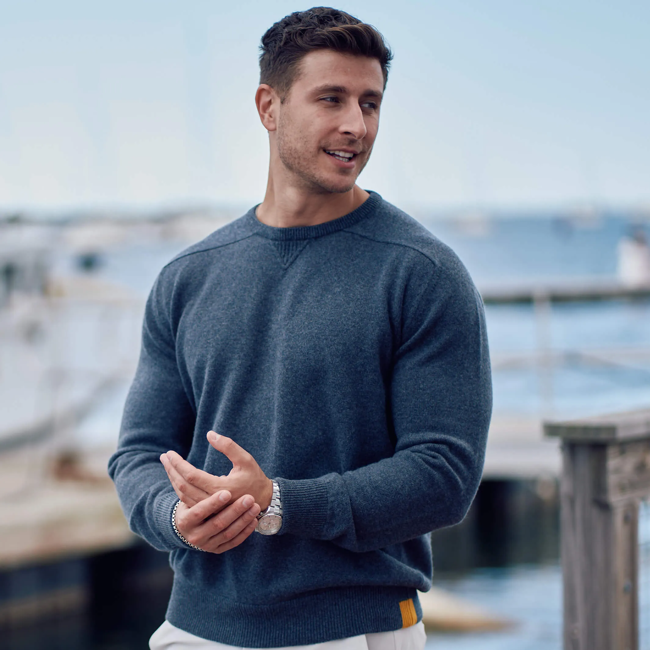 The Loden 4-Ply Cashmere Sport Crewneck Sweater