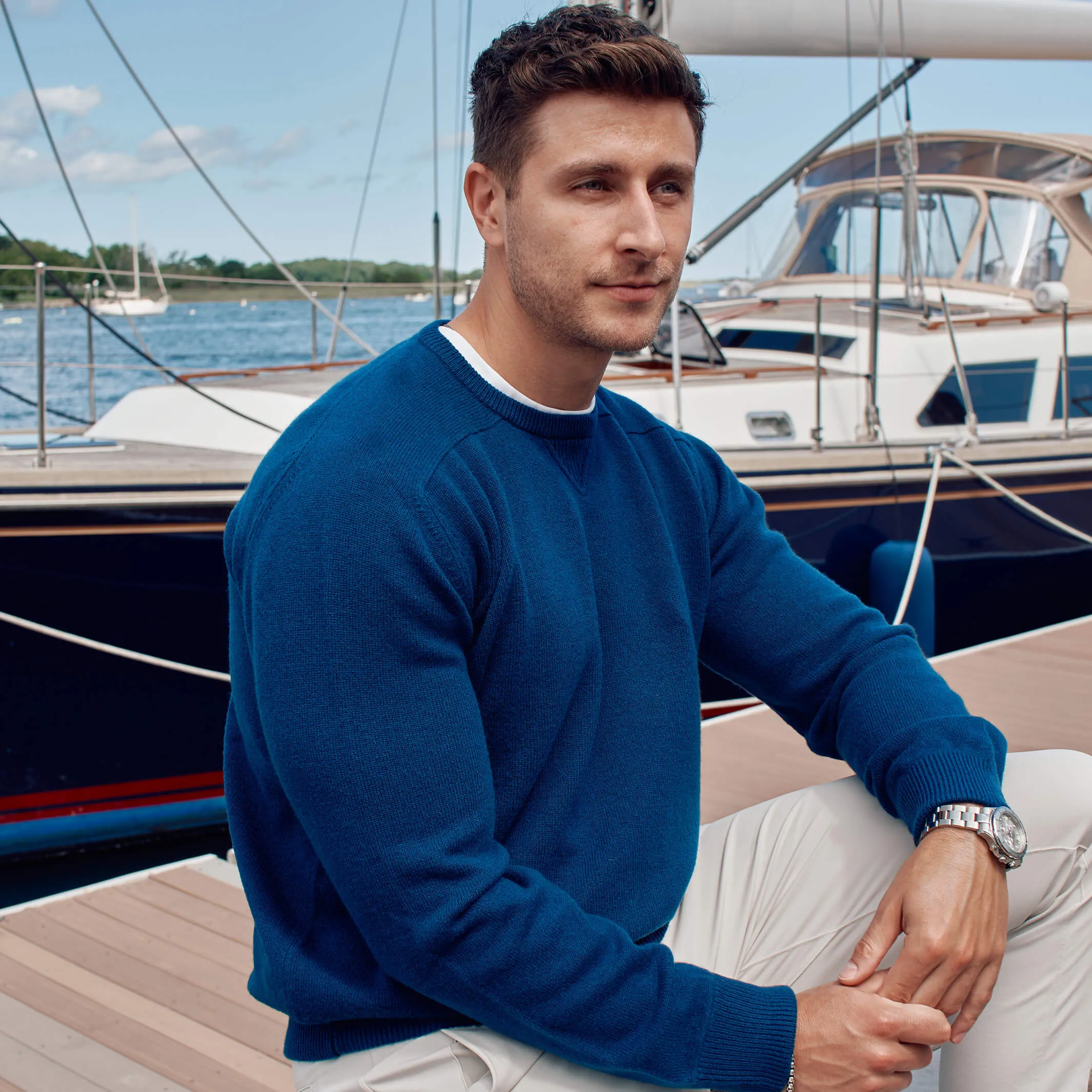 The Loden 4-Ply Cashmere Sport Crewneck Sweater