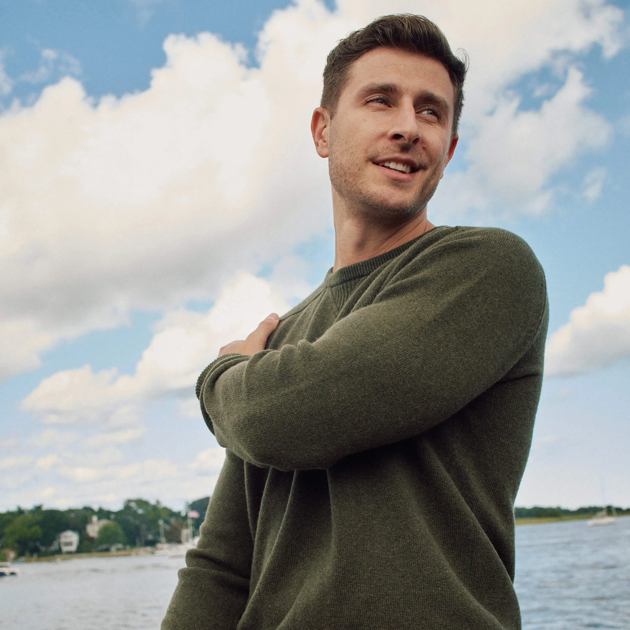 The Loden 4-Ply Cashmere Sport Crewneck Sweater