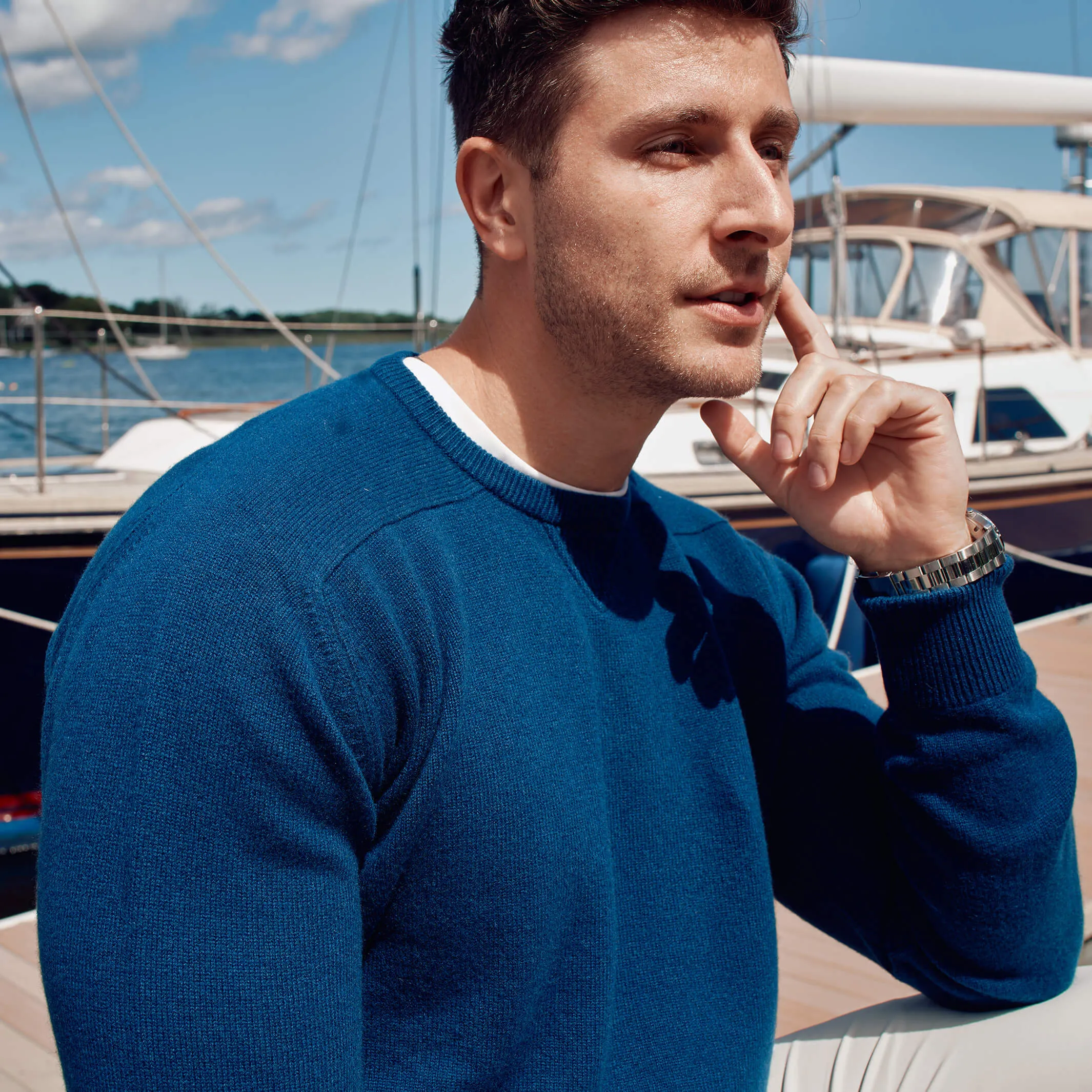 The Loden 4-Ply Cashmere Sport Crewneck Sweater