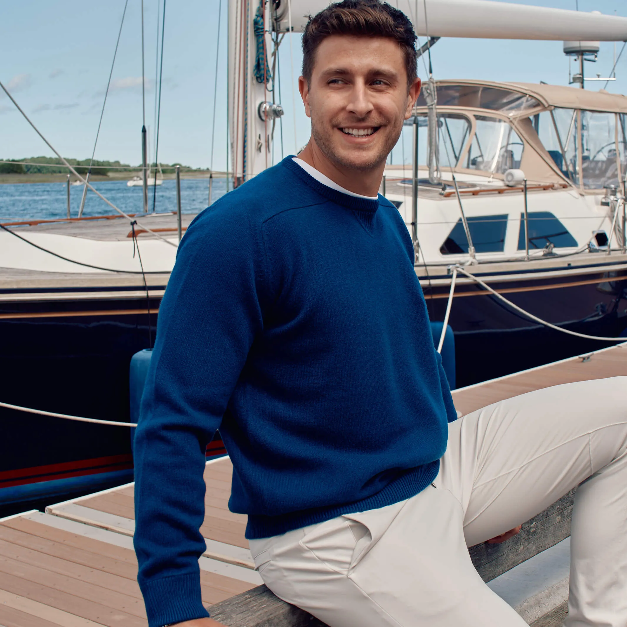 The Loden 4-Ply Cashmere Sport Crewneck Sweater