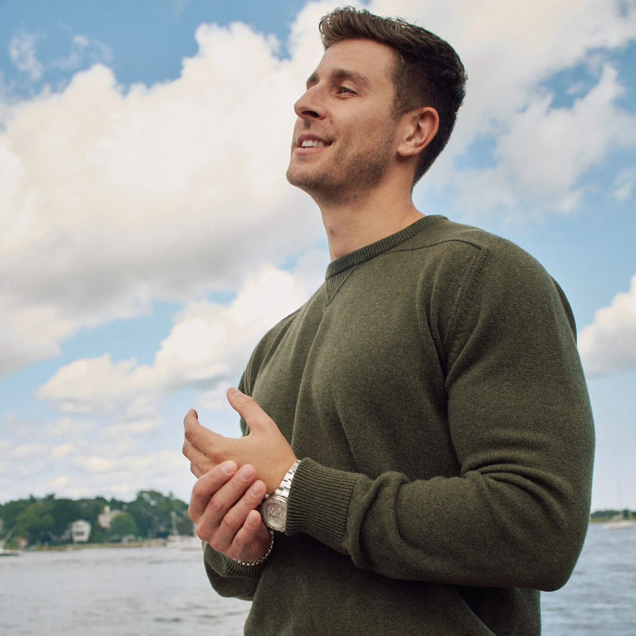 The Loden 4-Ply Cashmere Sport Crewneck Sweater