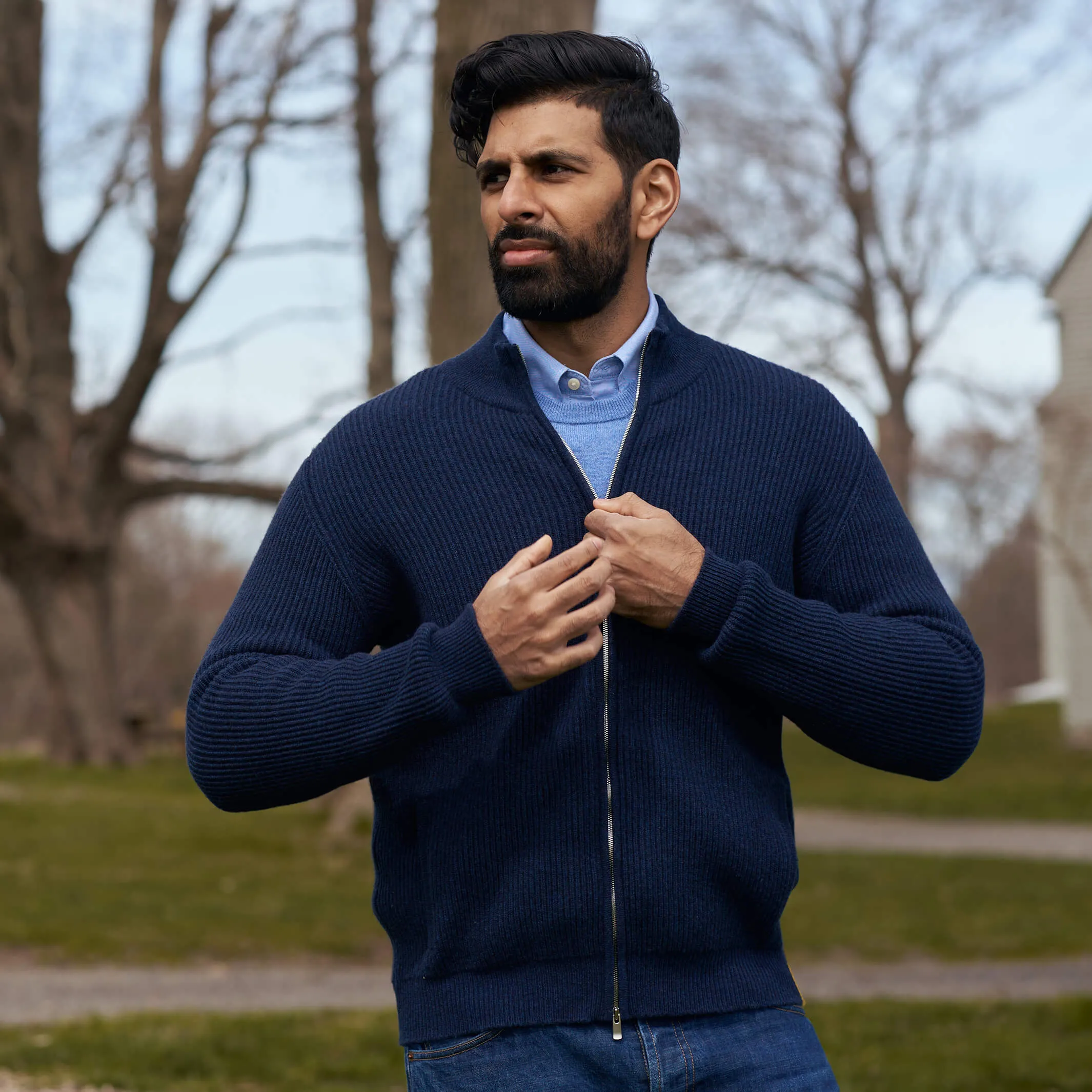 The Logan 4-ply Cashmere Full Zip