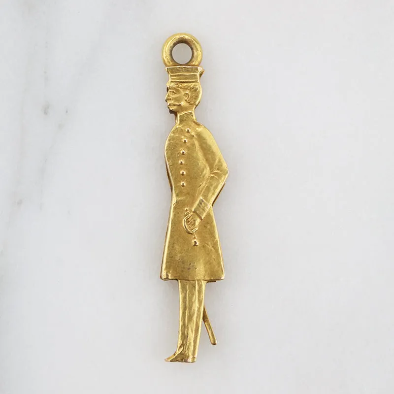 The Saluter 14k Gold Soldier Charm