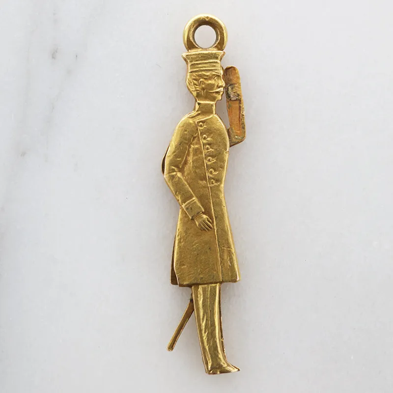 The Saluter 14k Gold Soldier Charm
