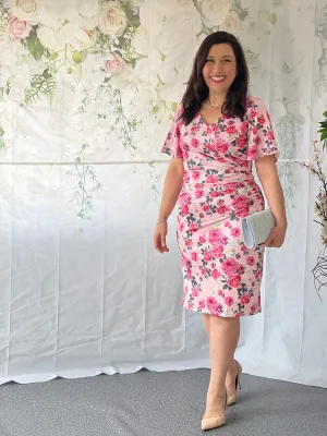 Tia Pink Floral Party Dress