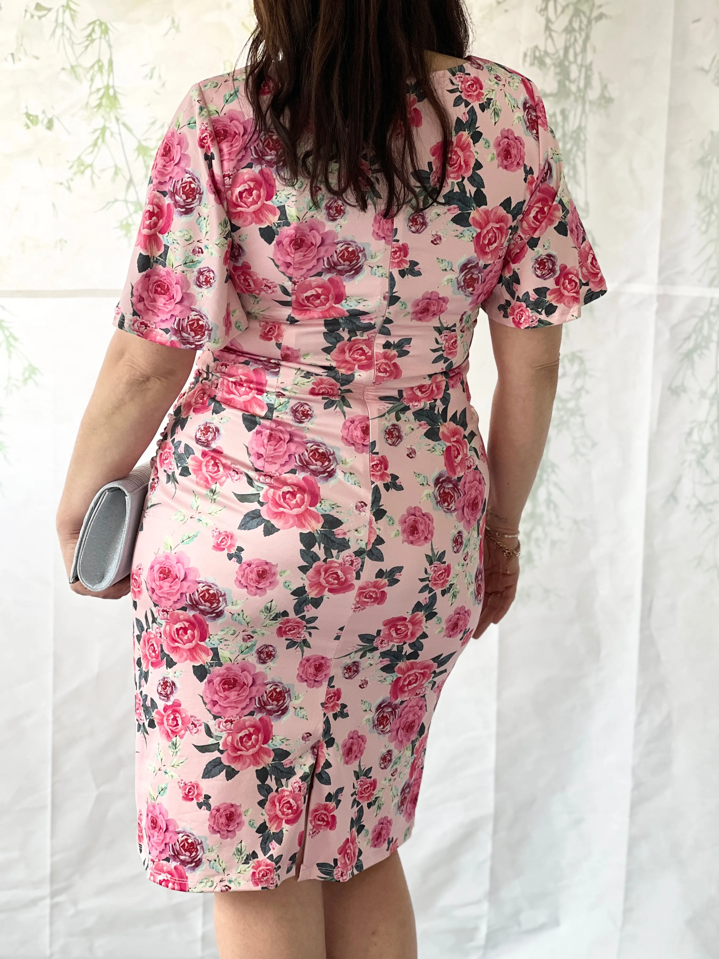 Tia Pink Floral Party Dress