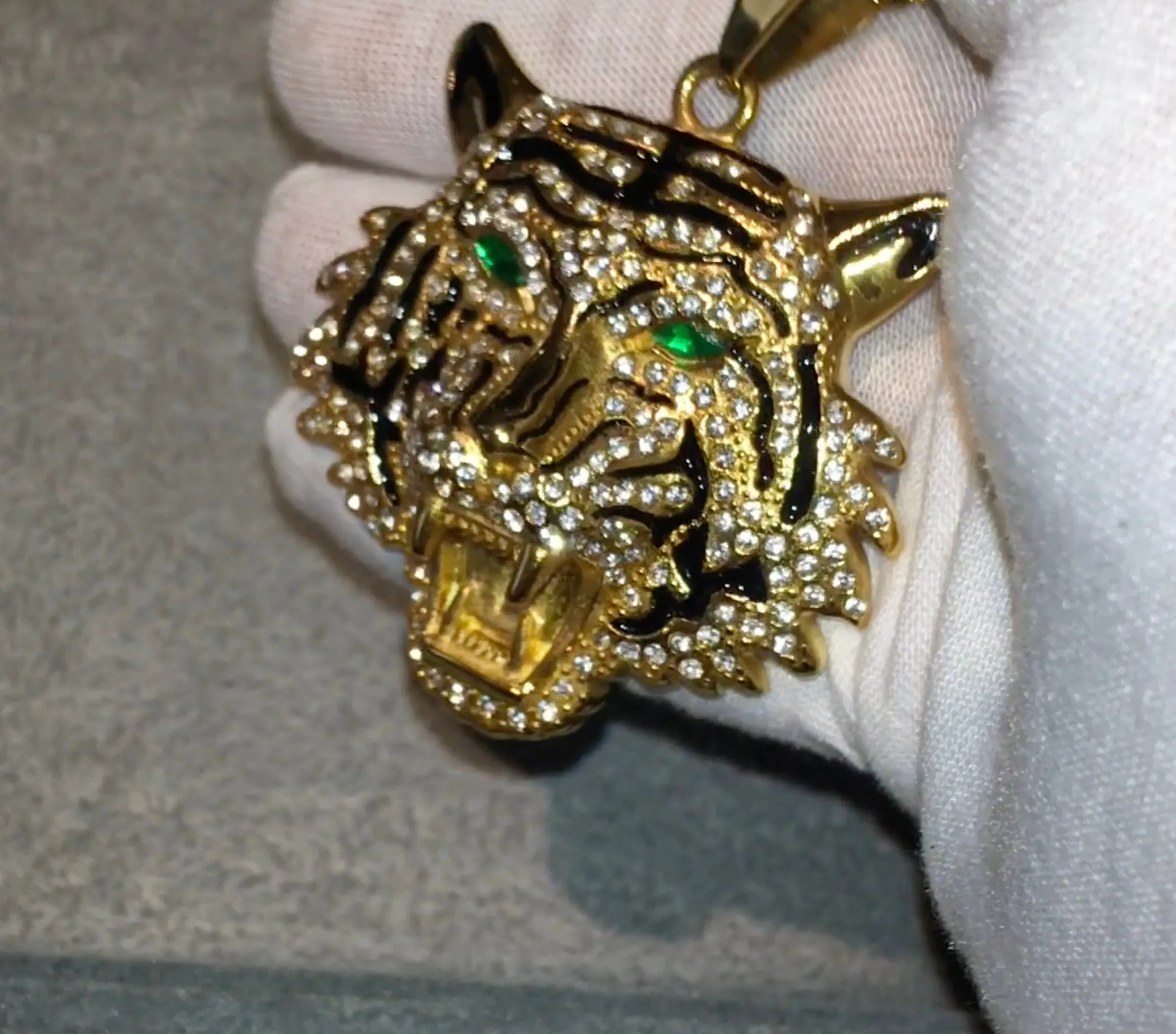 Tiger Pendant | Iced Out Pendant | Bling Pendants | Diamond Tiger Pendant | Iced Necklace | Angel Necklace | Hip Hop Chain | Iced Jewellery