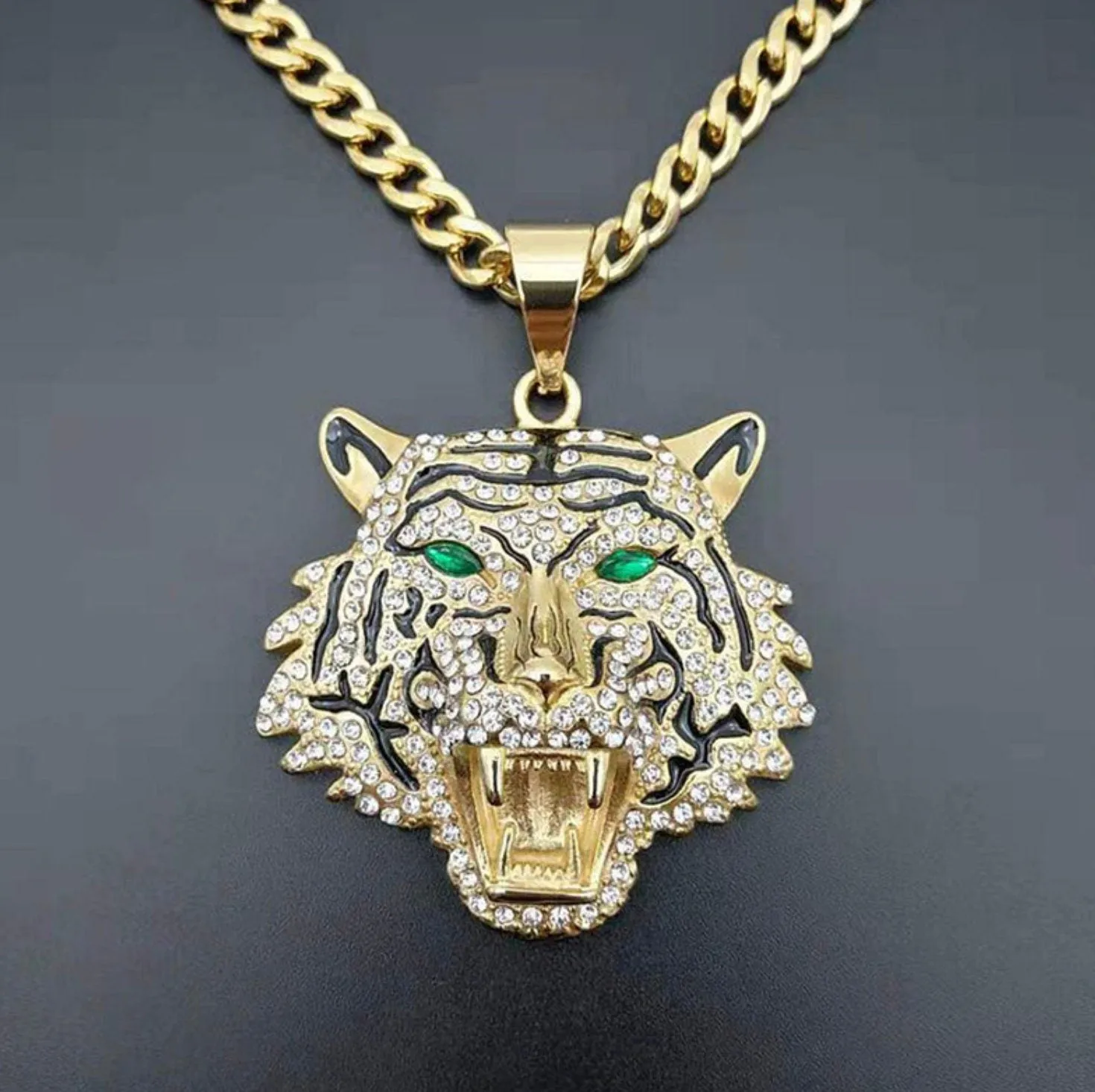 Tiger Pendant | Iced Out Pendant | Bling Pendants | Diamond Tiger Pendant | Iced Necklace | Angel Necklace | Hip Hop Chain | Iced Jewellery
