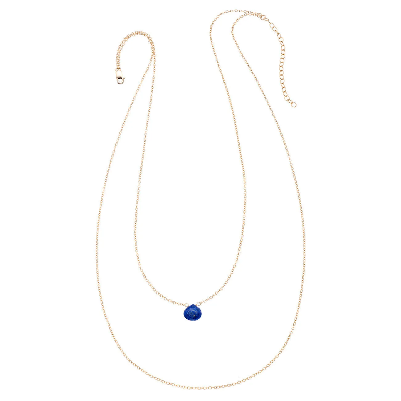 Tiny Gemstone Drape Necklace
