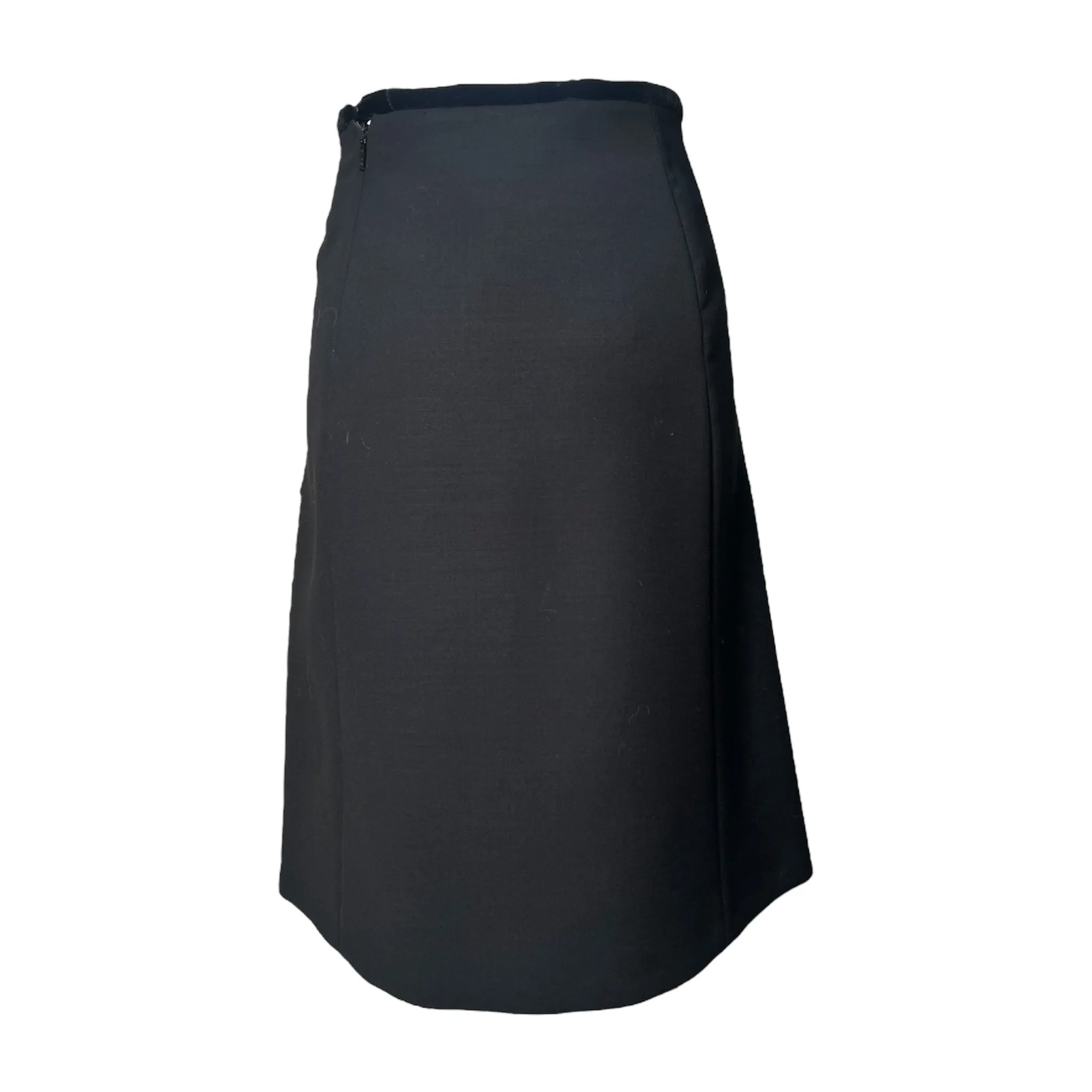 Tom Ford for Gucci Fall 2000 RTW Runway Black Wool Skirt with Velvet Pockets