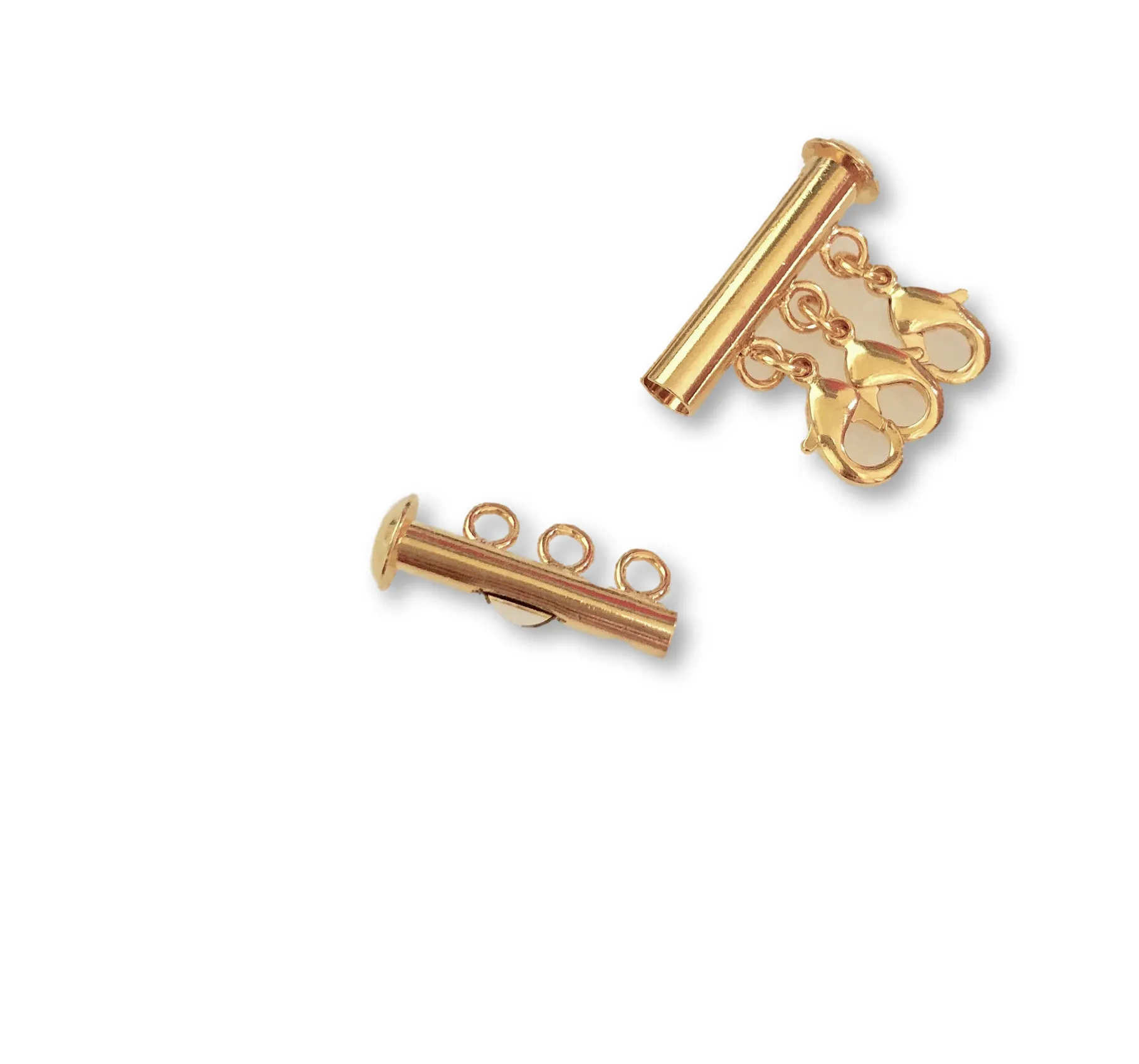 Triple Layering Gold Necklace Spacer Tube