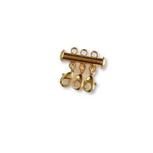 Triple Layering Gold Necklace Spacer Tube