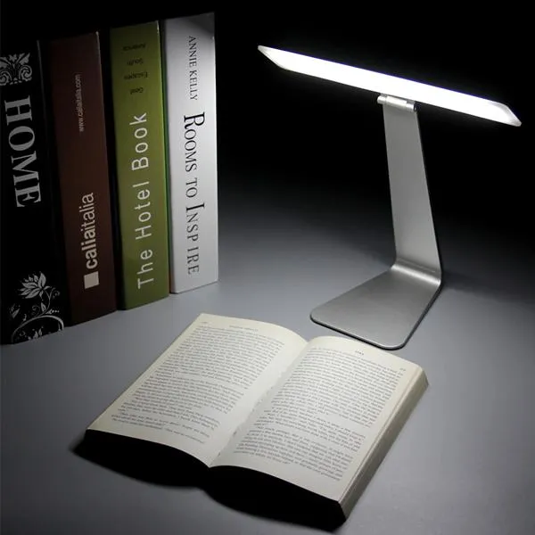 Ultra-Thin Minimalist USB Desk Lamp With Smart Touch Dimmer and Built-In Battery