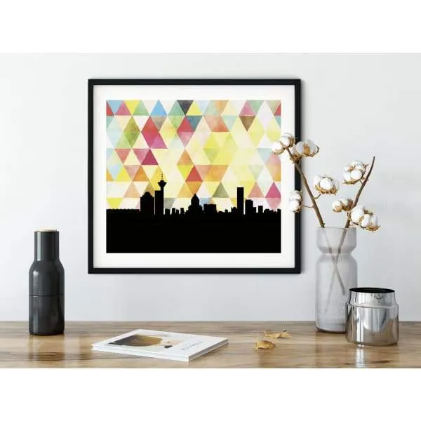 Vancouver, British Columbia geometric skyline