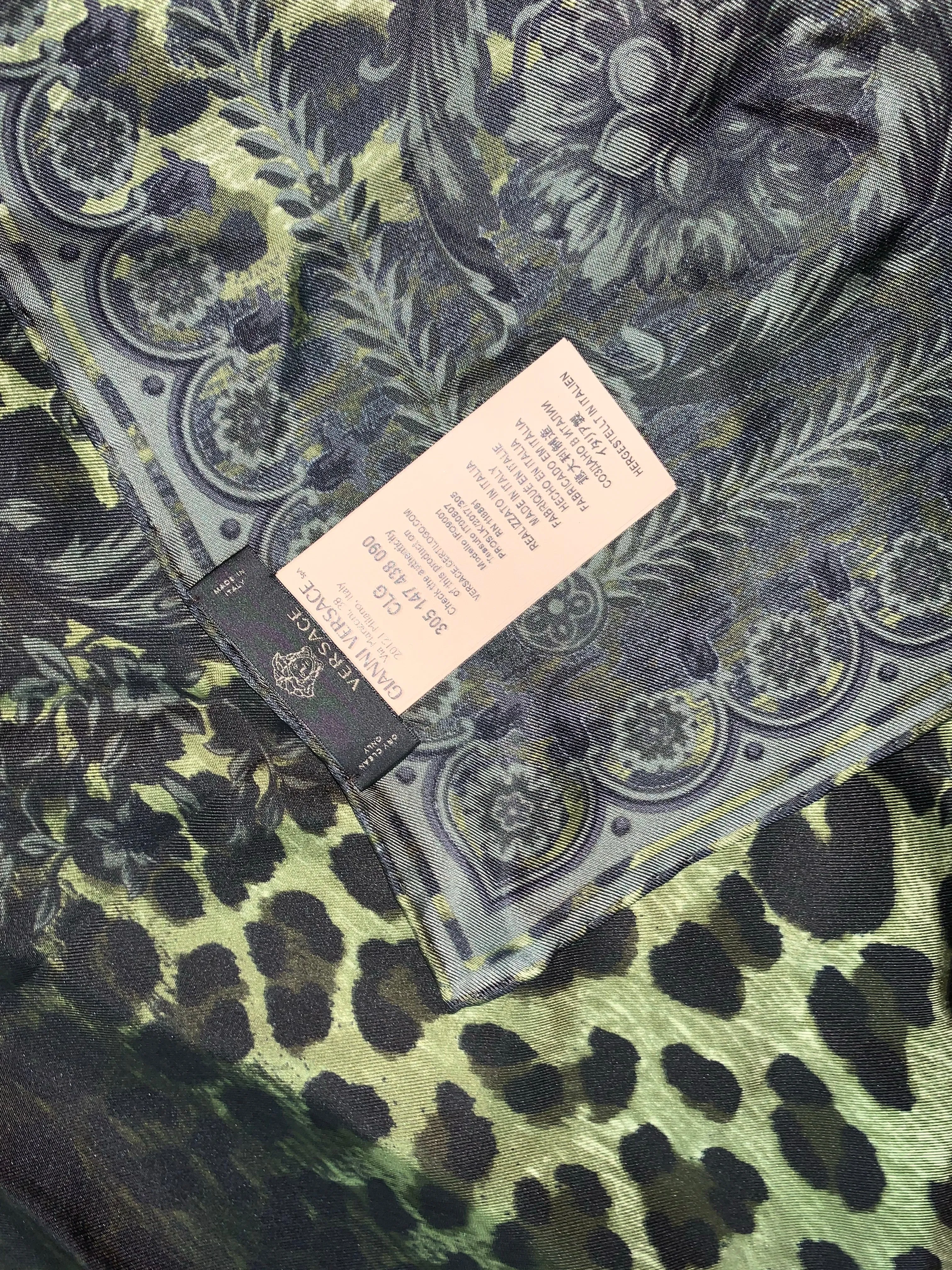 Versace FW 2005 Cheetah Silk Scarf