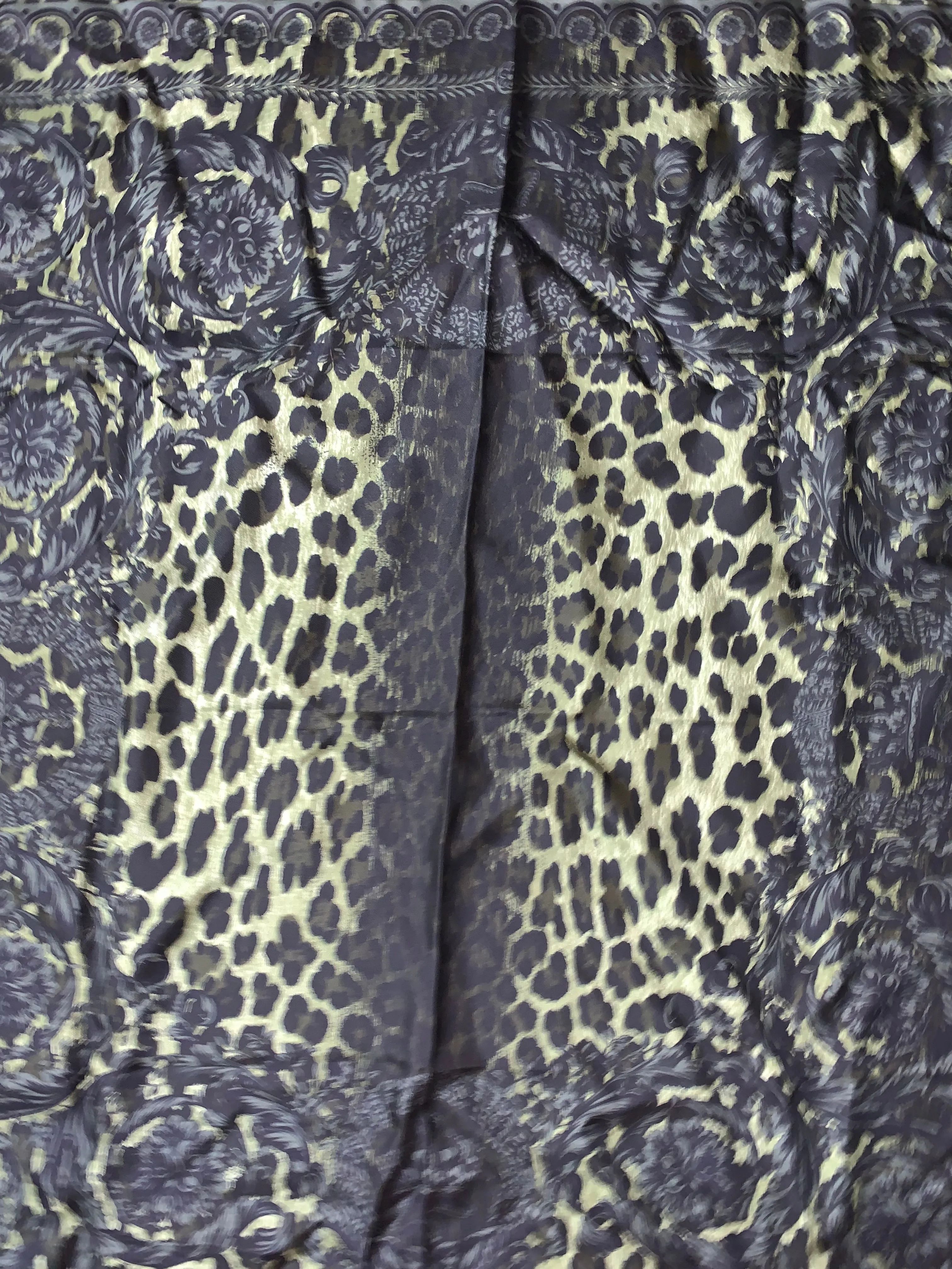 Versace FW 2005 Cheetah Silk Scarf