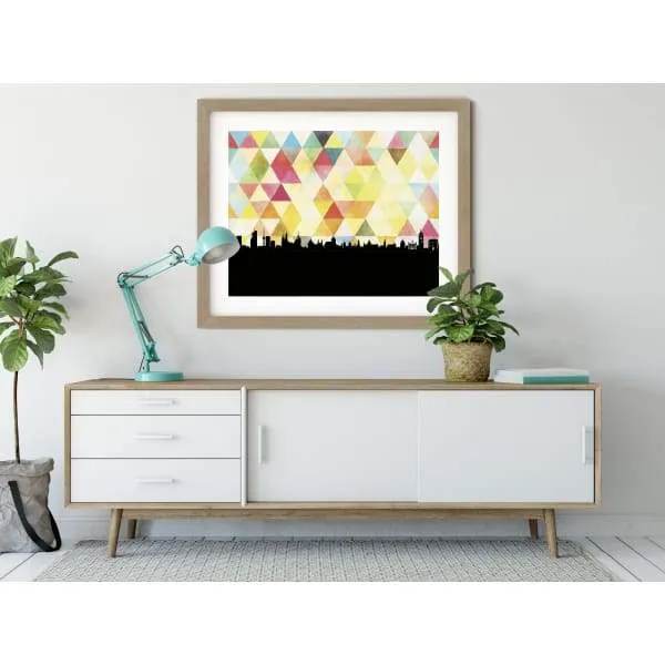 Vilnius, Lithuania geometric skyline