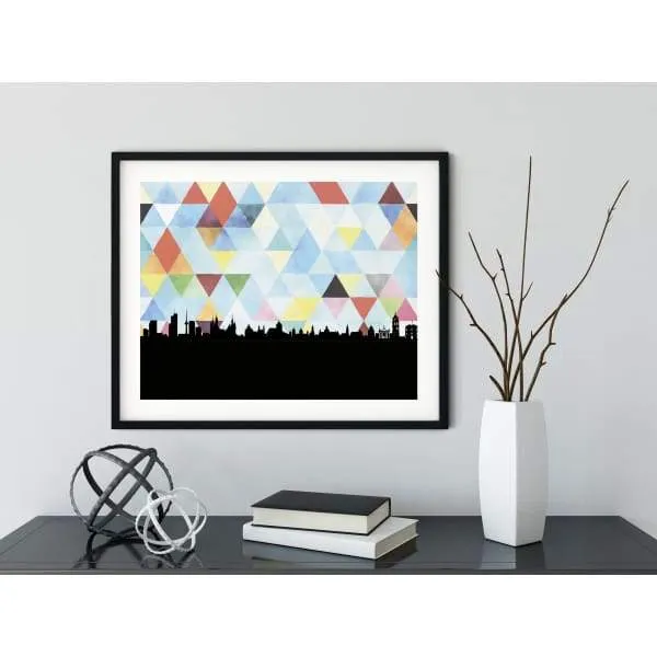 Vilnius, Lithuania geometric skyline