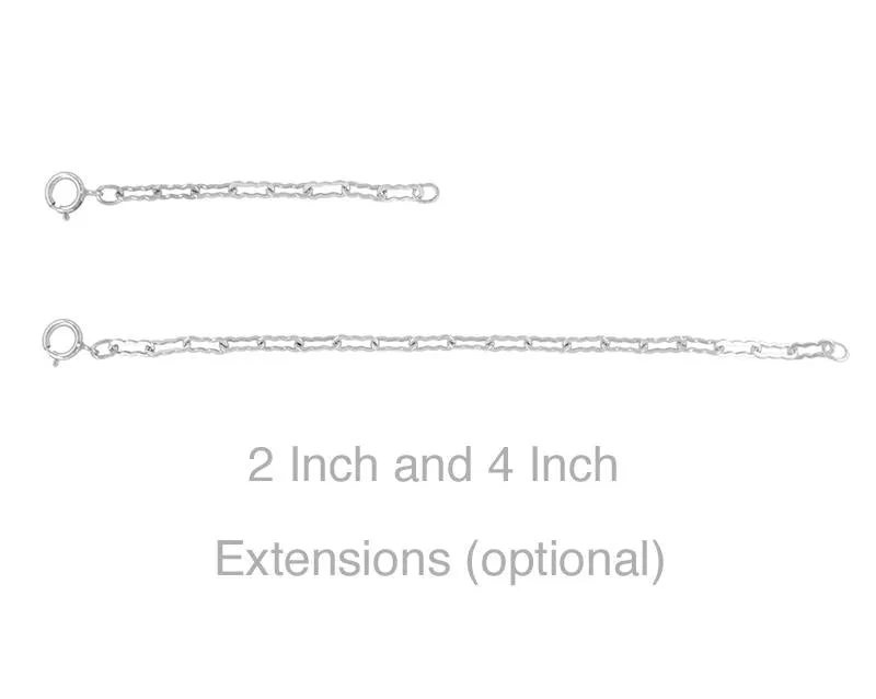 Vintage Style Art Deco Crinkle Chain in Solid Sterling Silver - Vintage Replacement Neckhain, 16"  18" and 20" Inches