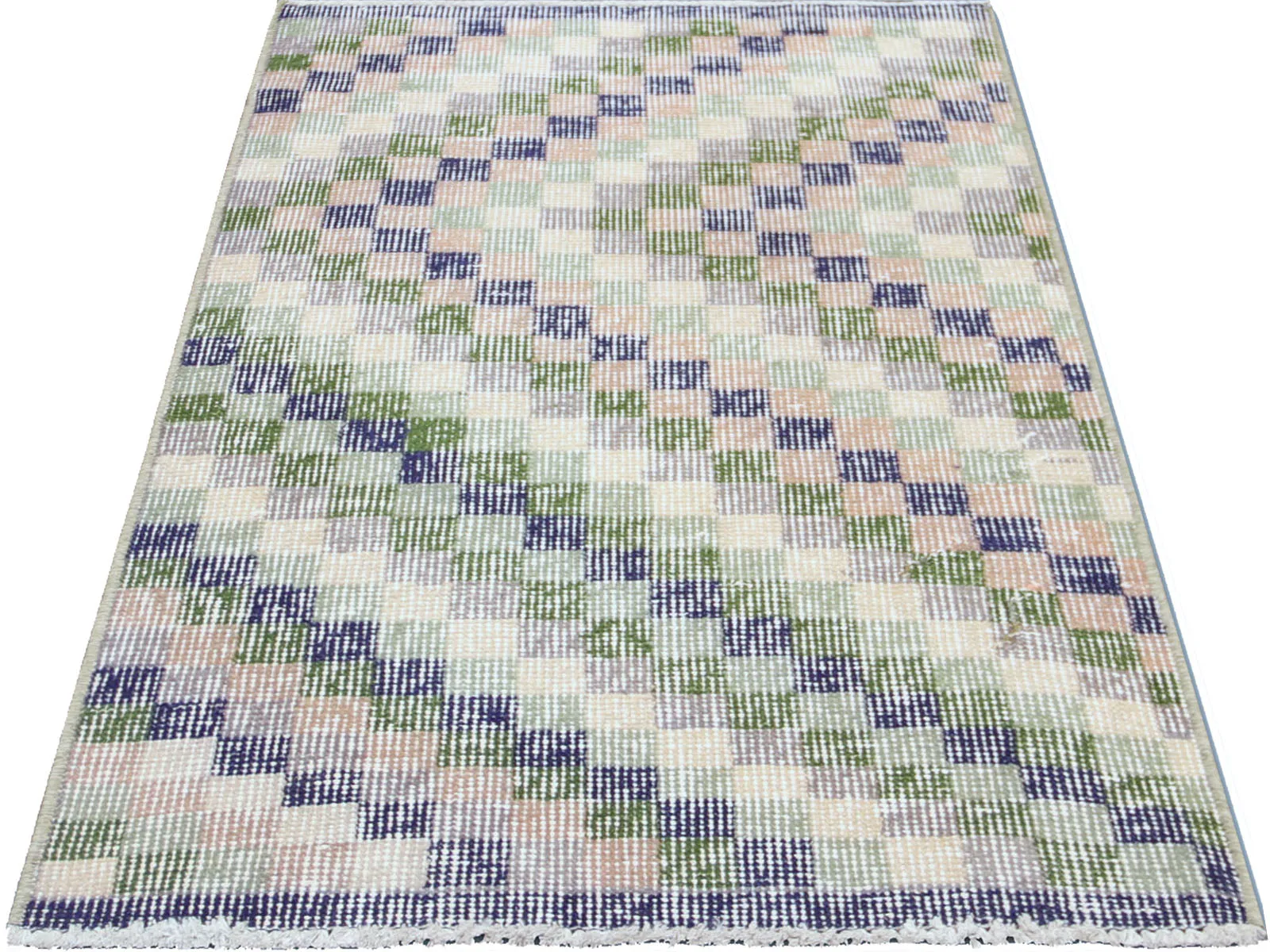 Vintage Turkish Mid-Century-Modern Rug - 2' x 3'