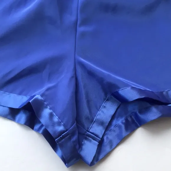 Vintage Victoria’s Secret Blue PJ Set 90‘ y2k Sexy Lounge Matching Large 2 Piece