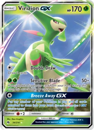 Virizion GX 34/214 FULL ART FOIL