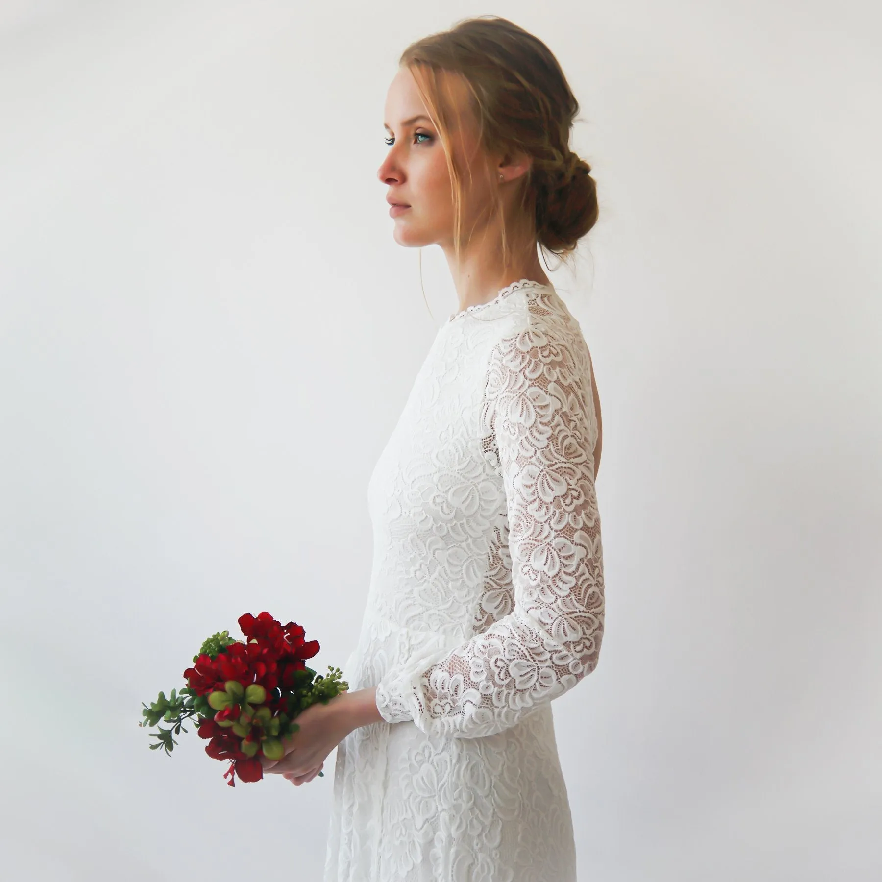 Wedding Dress Open Back #1226